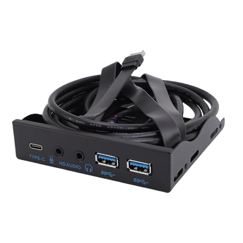 Alomejor USB -Frontplattennasse 3.2 Schnellübertragung für 10 Gbit/S PC Computer 2 USB3.0 HD -Sound, Harz und Eisenmaterial von Alomejor
