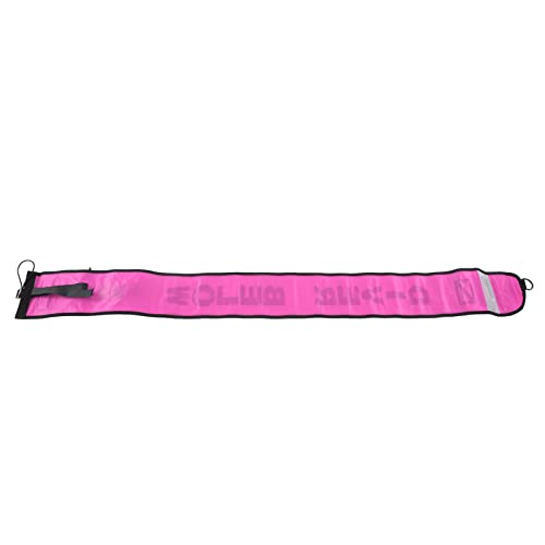 Alomejor Unterwasser -aufblasbares Signalrohr mit Edelstahlring Zur Hohen Sichtbarkeit Unter Wassertauchsicherheit 150x15 cm (PINK) von Alomejor