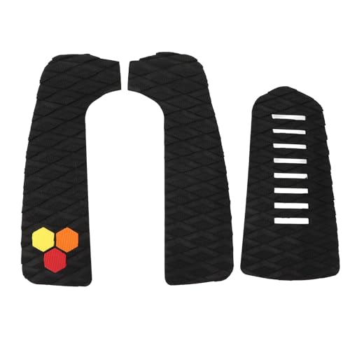 Alomejor Vielseitiger Surfdeck Traktionspad Strong Grip Utility für Yacht Longboard Paddleboard 3 Pack (Black) von Alomejor