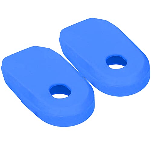 Alomejor Weiches Silikonfahrrad Kurbel Schutzabdeckung 2PCS -Pack Einfach zu Installieren und zu Dekorieren (BLUE) von Alomejor