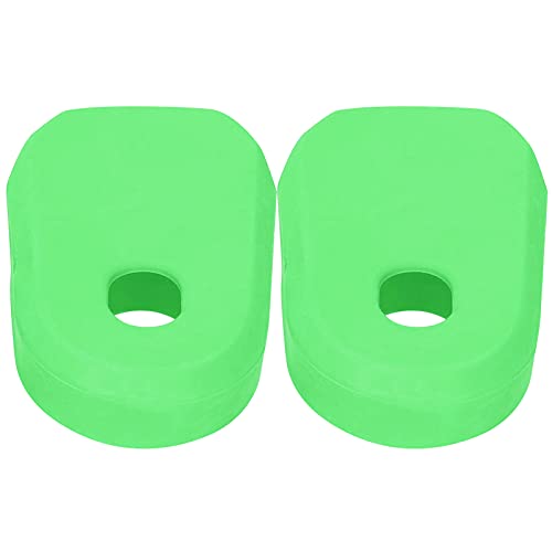Alomejor Weiches Silikonfahrrad Kurbel Schutzabdeckung 2PCS -Pack Einfach zu Installieren und zu Dekorieren (GREEN) von Alomejor