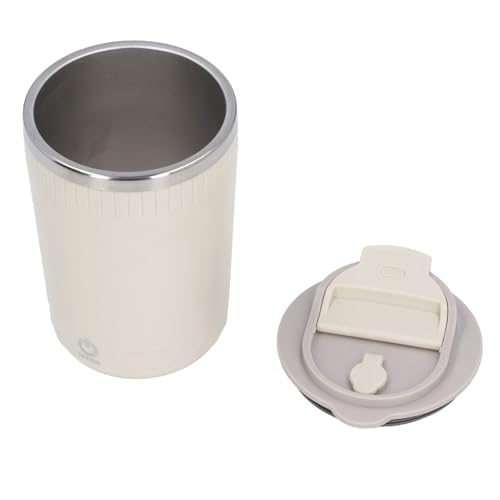 Alomejor Wiederaufladbare Selbstreiche Tasse 380 Ml USB -USB -Mischmischbecher Edelstahl Reisebereich Kaffeemilchtee mit 300 mAh Batterie für Office Home Fitnessstudio (WHITE) von Alomejor