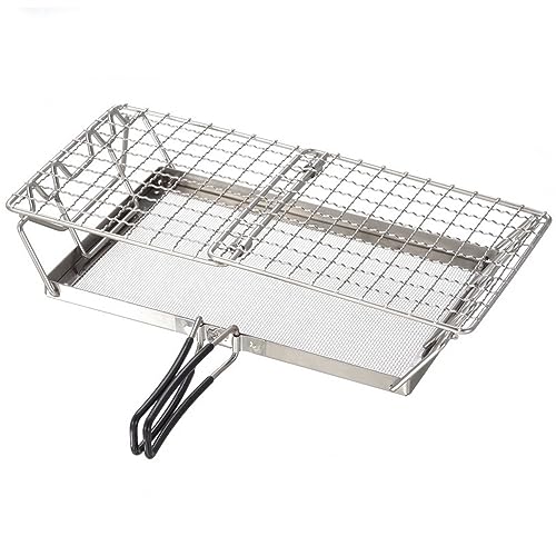 Camping Brot Toaster Klappcamp Herd Toaster Edelstahl Kochen Grill Geeignet für Camping -Wanderwanderungen Im Freien Im Freien Im Freien von Alomejor