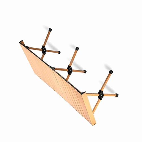 Tragbarer Aluminiumlegierung Campingtisch, Großer Holzstil -Camp -Tisch mit Tragetasche, Kochen Im Freien, Picknick, Strand, Hinterhöfe (1200x600mm) von Alomejor
