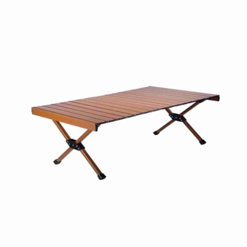 Tragbarer Aluminiumlegierung Campingtisch, Großer Holzstil -Camp -Tisch mit Tragetasche, Kochen Im Freien, Picknick, Strand, Hinterhöfe (900x600mm) von Alomejor