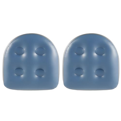 Aufblasbare Sitzerhöhung Spa Booster Sitzpolster Sitzauflage für Whirlpools Rückenstütze Bad Weiches Aufblasbares Badewannenkissen Rutschfester Matte Sitze Entspannendes Rückenpolster (Blau 2PCS) von Alongen