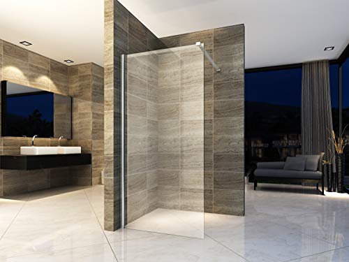 100x200cm Walk In Dusche Begehbare Duschwand Glas Duschabtrennung Duschtrennwand Glastrennwand Glaswand mit NANO-Beschichtung von Aloni