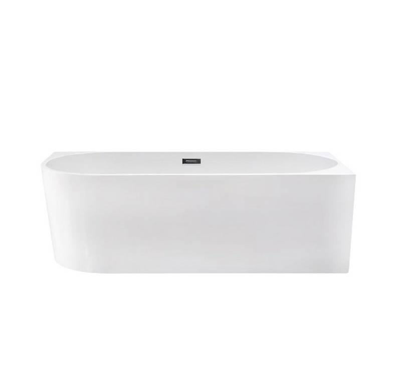 Aloni Badewanne FB3400R, (1-tlg), Aloni Halb-Freistehende Badewanne Eckwanne 180x80 Rechts Rundeck von Aloni
