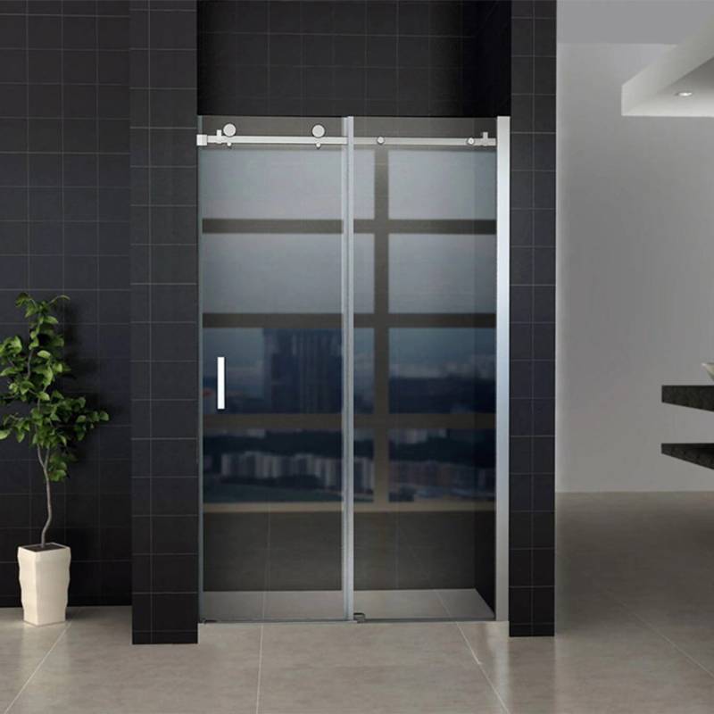 Aloni Nischentür Schiebetür Klarglas 120x200 Chrom von Aloni