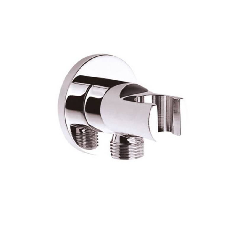 Aloni Regulierventil A03-01, (1-tlg), Wandanschlussbogen mit Brausehalter und Schlauchanschluss Messing von Aloni