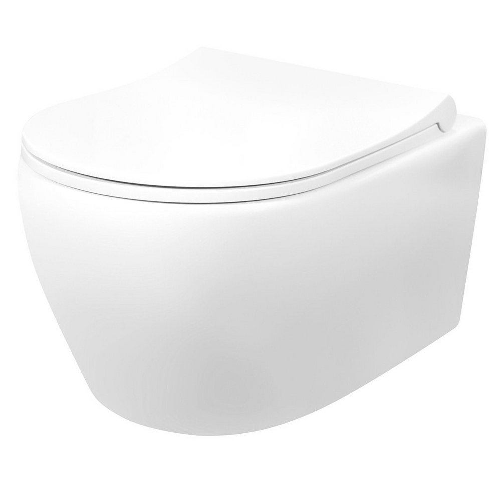 Aloni Tiefspül-WC AL5512+AL0411, Spülrandloses Wand Hänge WC Spülrandlos Toilette Bidet Taharet von Aloni