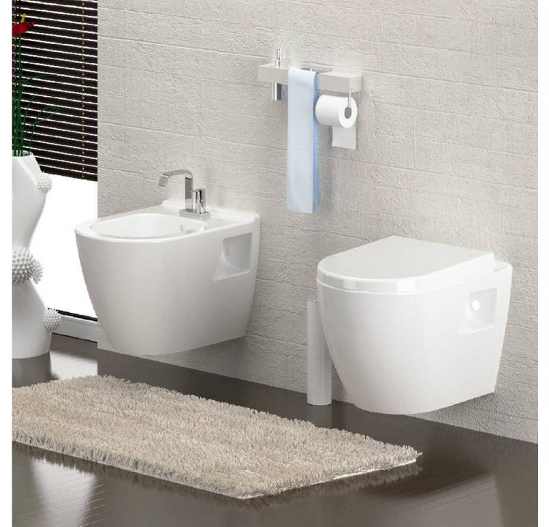Aloni Tiefspül-WC EB-AL5508+AL0402, Hänge Dusch WC Taharet Bidet Funktion Toilette Aloni WC mit Aloni Tiefspül-WC EB-AL5508+AL0402, Hänge Dusch WC Taharet Bidet Funktion Toilette Aloni WC mit von Aloni