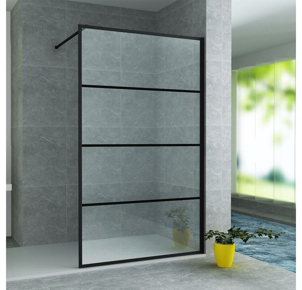 Aloni Walk-in-Dusche TEKO80, Einscheibensicherheitsglas, (1 tlg), Komplettrahmen von Aloni