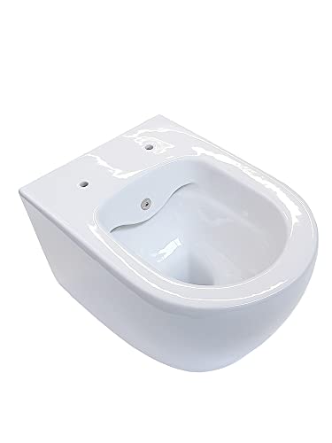 Aloni Spülrandloses Wand Hänge WC mit Taharet/Bidet/Dusch-WC Funktion Weiß von Aloni