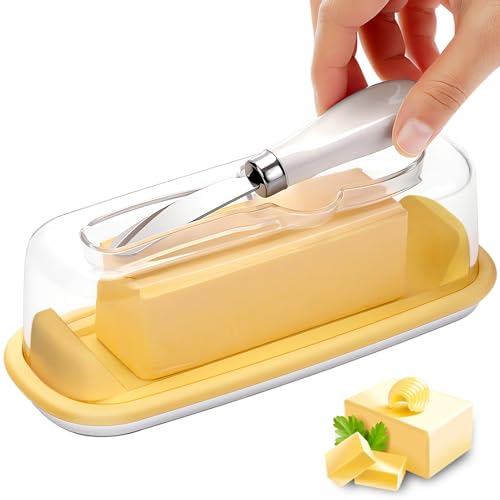 Aloskart Butterbox für Haushalt, Rechteckige Butterglocke, Butterdose Kunststoff für Butter, Butterdose mit Deckel für Arbeitsplatte und Kühlschrank von Aloskart