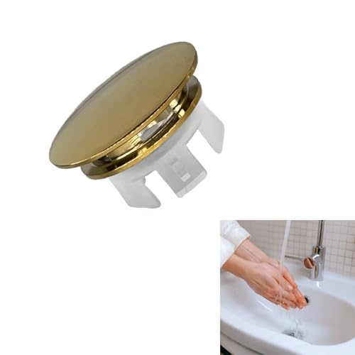 Waschbeckenverkleidung, Überlaufabdeckung, Messingeinsatz im Loch, runde Kappen, Waschtisch-Keramikgefäß, Küchenersatz, doppellagig, Kupfer, massives Chrom, Überlaufabdeckung für Küche, Badezimmer Waschbeckenverkleidung, Überlaufabdeckung, Messingeinsatz im Loch, runde Kappen, Waschtisch-Keramikgefäß, Küchenersatz, doppellagig, Kupfer, massives Chrom, Überlaufabdeckung für Küche, Badezimmer von Alovexiong