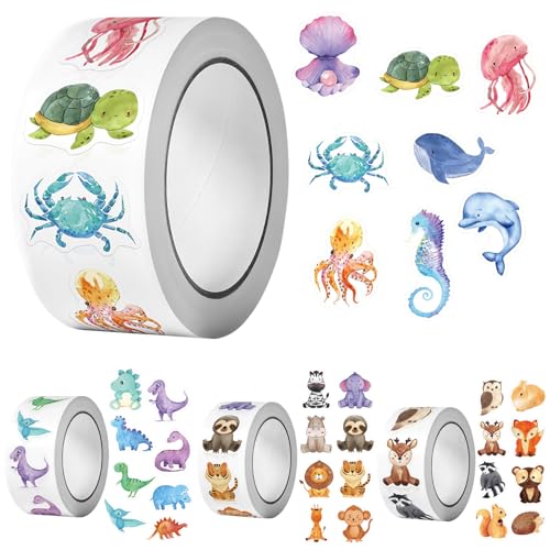 Alovez 2000 Stück Cartoon Tier Aufkleber Kinder Tier Belohnungsaufkleber Animal Sticker Rolle 32 Muster Animal Sticker Rolle Runde Aufkleber Kinder Tiermuster Tiere für Mädchen Junge Alovez 2000 Stück Cartoon Tier Aufkleber Kinder Tier Belohnungsaufkleber Animal Sticker Rolle 32 Muster Animal Sticker Rolle Runde Aufkleber Kinder Tiermuster Tiere für Mädchen Junge von Alovez
