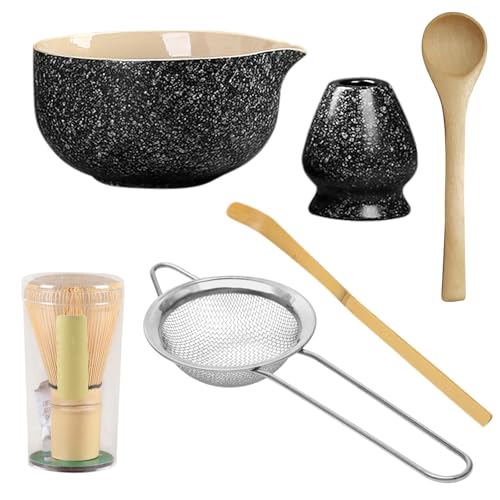 Alovez Matcha Set, 6 Stück Matcha Tee Set, Matcha Schale, Matcha Besen mit Ausgießer Matcha Whisk Matcha Löffel für Matcha Liebhaber Alovez Matcha Set, 6 Stück Matcha Tee Set, Matcha Schale, Matcha Besen mit Ausgießer Matcha Whisk Matcha Löffel für Matcha Liebhaber von Alovez