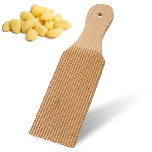Gnocchi Brett Nudelbrett Pasta Zubehör Pasta Maker Natürlichem Buchenholz Paddel Nudelmaschine Cavarola Rolle Makkaroni Nudelmaschine Spätzlebrett für Nudelbesteck Italienische von Alovez