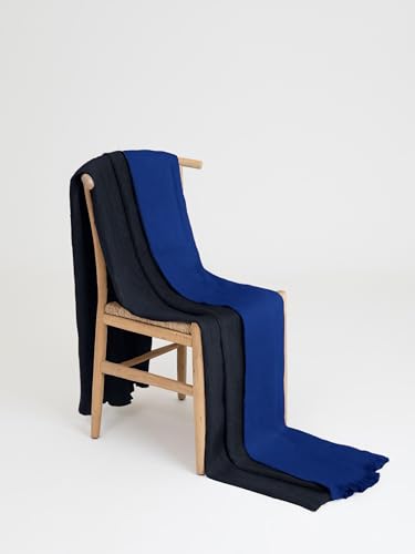Alpaca Loca Plaid/Throw Cobalt & Royal Blue - Alpaca Wool von Alpaca Loca