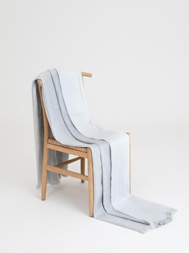Alpaca Loca Plaid/Throw Double Light Grey & White - Alpaca Wool von Alpaca Loca