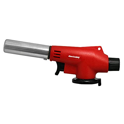 Bunsenbrenner Lötbrenner Vulcano Gasbrenner Gasanzünder Lötlampe mit Piezozündung für Gaskartuschen (Lötbrenner ohne Kartuschen) von Alpen Camping