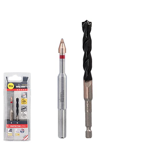 ALPEN 303062100 Bohrer-Set C Protector + Profi Beton ø 6 mm 2-teilig, silber von Alpen