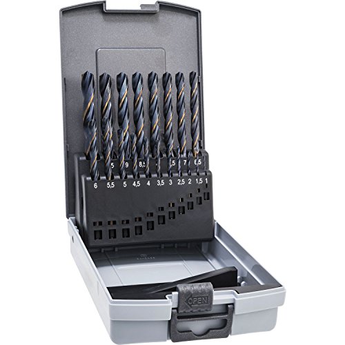 ALPEN Spiralbohrer Set Sprint Master (ø 1-10 mm, Bohrer kurz, DIN 338 RN, mit Kunststoff-Box, Bohrer für Stahl legiert + unlegiert) 812311100 von Alpen