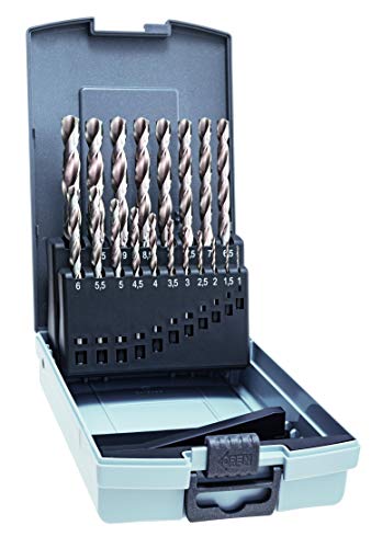 Alpen Spiralbohrersatz HSS Pro KP 19 mit Kunststoffkassette(19-tlg., Ø 1.0-10.0x0.5mmin, Spezialanschl.) 0000110319100 von Alpen