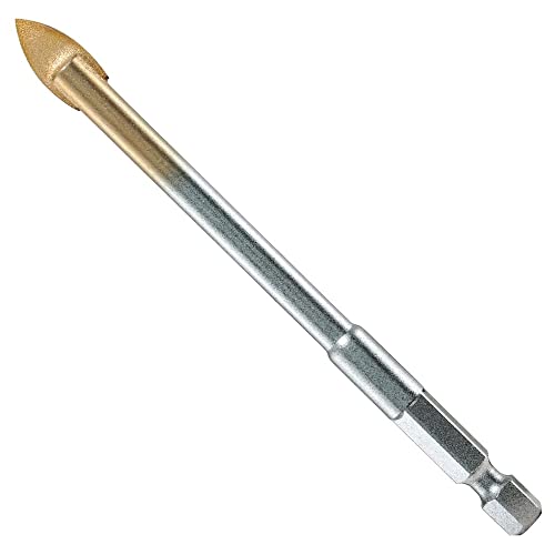 alpen Hartmetall-Glasbohrer Profi Glas, 1/4 Zoll Sechskant-Schaft, Durchmesser 3 mm, L1 100 mm, 28900300100 von Alpen