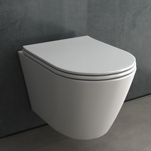 Alpenberger Hänge WC für Bad und Gäste WC | Moderne Toiletten | Kloschüssel mit Toilettendeckel mit Absenkautomatik | Wand WC Spülrandlos Alpenberger Hänge WC für Bad und Gäste WC | Moderne Toiletten | Kloschüssel mit Toilettendeckel mit Absenkautomatik | Wand WC Spülrandlos von Alpenberger Germany