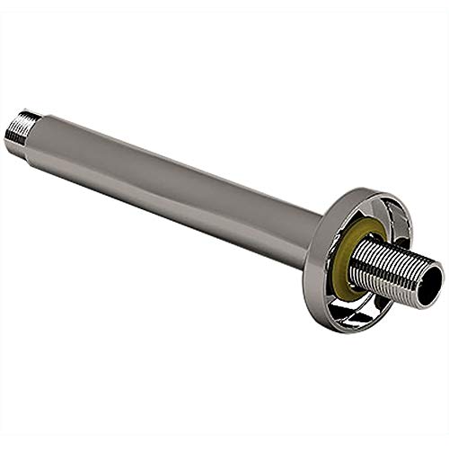Alpenberger Robuste & Eckige Brausehalterung zur Befestigung von Regenduschkopf & Dusch-Brause | Chrom Brausearm für Deckenmontage | Standard-Anschluss 1/2 Zoll inkl. eckiger Wandschlussrosette von Alpenberger