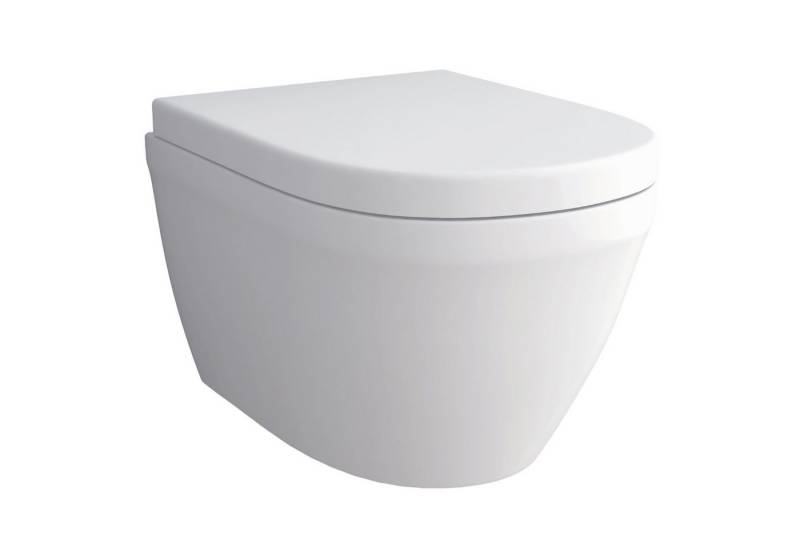 Alpenberger Tiefspül-WC - Spülrandloses WC Set mit Nano - Hänge WC mit WC Deckel, Wandmontage, Abgang waagerecht, 2-tlg. Toilette mit Abnehmbarem Toilettendeckel, Wand WC mit WC Sitz mit Absenkautomatik Passend Geberit - Made in EU von Alpenberger