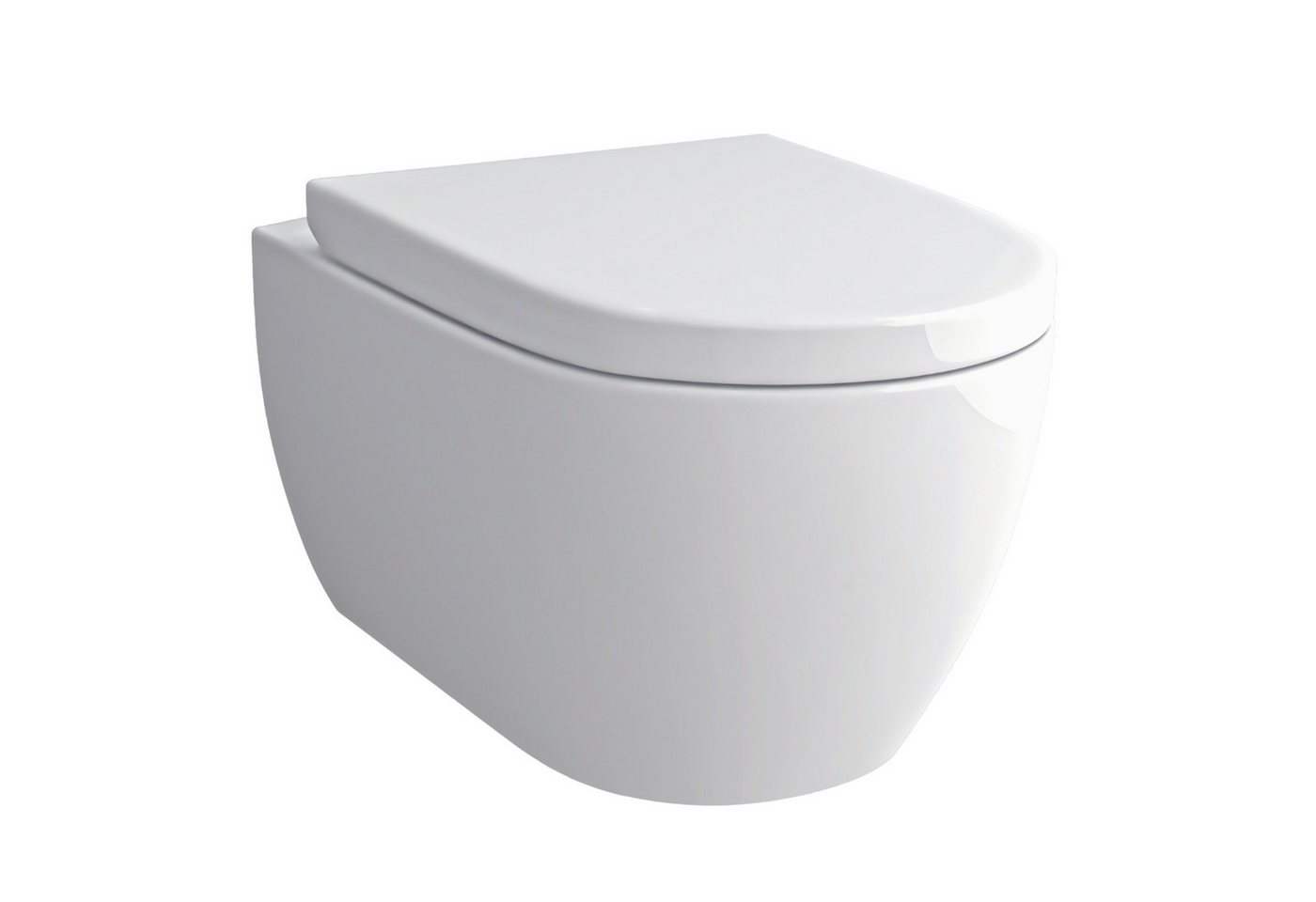 Alpenberger Tiefspül-WC Dusch WC + WC-Sitz D-Form - 2 in 1 Bidet & WC - Taharet WC, Wandmontage, Abgang Waagerecht, 2-tlg. Hänge WC Komplett-Set, Keramik Toilette Wandhängend - Made in EU - Passend Geberit von Alpenberger