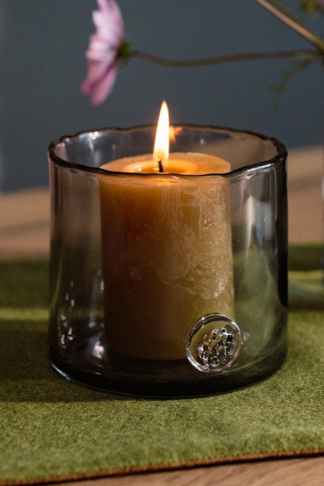 Wohnmanufactur Grünberger Windlicht Windlicht - RAUCHGLAS - rauchgrau von Wohnmanufactur Grünberger