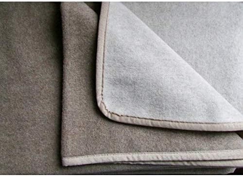 Babydecke Kaschmirplaid kleine Wolldecke mit Band - 20% Kaschmirwolle, 80% Merinowolle - Verschiedene Größen (beige/Mocca, 65x100) von Alpenwolle