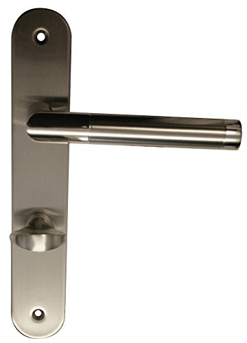 Alpertec 28015940 Edelstahl Bi-Color-LS für Badtüren WC Drückergarnitur Türdrücker Türbeschläge Neu, für Badezimmertüren von Alpertec