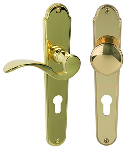 Alpertec 32212383 Panda-LS Messing poliert PZ Drückergarnitur Türdrücker Türbeschläge Neu, für Wohnungseingangstüren DIN Rechts Alpertec 32212383 Panda-LS Messing poliert PZ Drückergarnitur Türdrücker Türbeschläge Neu, für Wohnungseingangstüren DIN Rechts von Alpertec