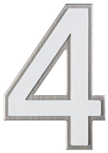 Alpertec 32271140 Edelstahl Hausnummer 4"mit Nacht-Orientierungslicht von Alpertec