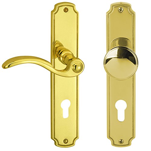 Alpertec 32410053 Rebeca-LS Messing poliert PZ Drückergarnitur Türdrücker Türbeschläge Neu, für Wohnungseingangstüren DIN Links Alpertec 32410053 Rebeca-LS Messing poliert PZ Drückergarnitur Türdrücker Türbeschläge Neu, für Wohnungseingangstüren DIN Links von Alpertec