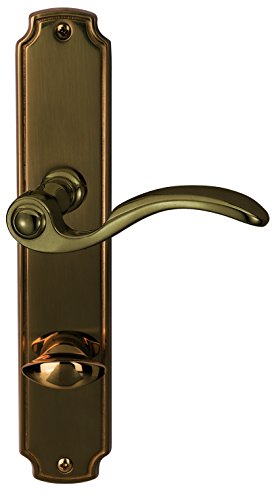 Alpertec 32410083 Rebeca-LS Messing brüniert für Badtüren WC Drückergarnitur Türdrücker Türbeschläge Neu, für Badezimmertüren von Alpertec