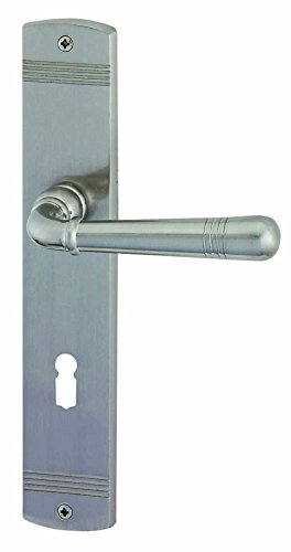 Alpertec 32700843 Sale-LS Messing Edelstahlfarbig für Zimmertüren Drückergarnitur Türdrücker Türbeschläge Neu, edelstahlfarben von Alpertec