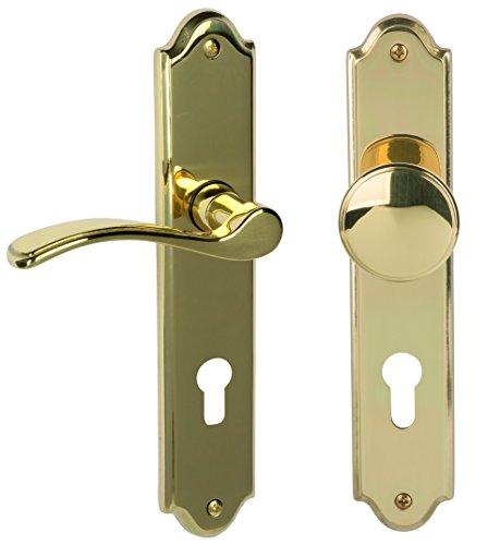 Alpertec 32760063 Lori-LS Messing poliert PZ Drückergarnitur Türdrücker Türbeschläge Neu, für Wohnungseingangstüren DIN Rechts Alpertec 32760063 Lori-LS Messing poliert PZ Drückergarnitur Türdrücker Türbeschläge Neu, für Wohnungseingangstüren DIN Rechts von Alpertec