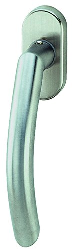 Alpertec 32862430K1 Edelstahl Fenstergriff Jillian Fensterbeschlag Neu, eloxiert, für Fenster, Stiftlänge 40 mm von Alpertec