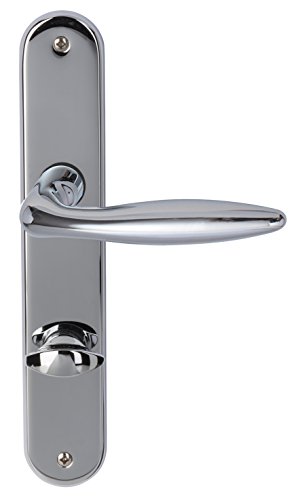 Alpertec 32972433 Alison-LS Messing Chrom für Badtüren WC Drückergarnitur Türdrücker Türbeschläge Neu, Badezimmertüren von Alpertec