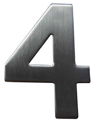Alpertec 35150041K1 Hausnummer Nr. 4 Edelstahl satiniert Höhe: 120 mm inkl. Schrauben und Dübeln Alpertec 35150041K1 Hausnummer Nr. 4 Edelstahl satiniert Höhe: 120 mm inkl. Schrauben und Dübeln von Alpertec