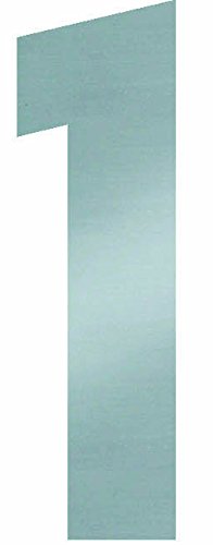Alpertec 35150210K1 Hausnummer Nr. 1 Edelstahl satiniert Höhe: 160 mm inkl. Schrauben und Dübeln von Alpertec