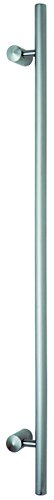 Alpertec 37351010K5 Edelstahl Stoßgriffset gerade inkl. Sicherheitsrosette Länge: 400 mm von Alpertec