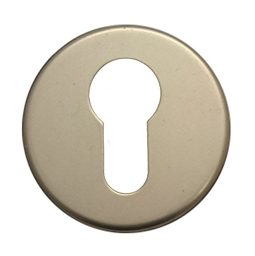 Alpertec 40360090K2 Aluminium PZ Rosette für Wohnungseingangstüren Ø 52 mm in Alu silber eloxiert von Alpertec