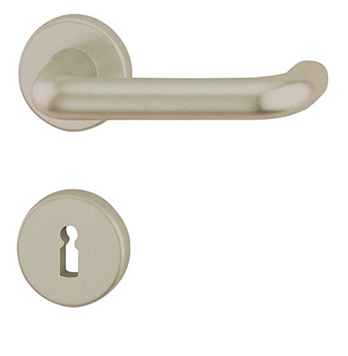 Alpertec 40400900K1 Aluminium Claudia-R Rosettengarnitur für Zimmertüren in Edelstahlfarbig eloxiert BB Drückergarnitur Türdrücker Türbeschläge Neu, edelstahlfarben Alpertec 40400900K1 Aluminium Claudia-R Rosettengarnitur für Zimmertüren in Edelstahlfarbig eloxiert BB Drückergarnitur Türdrücker Türbeschläge Neu, edelstahlfarben von Alpertec